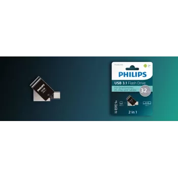 Philips FM32DC152B/00 USB kľúč 32 GB USB Type-C 3.2 Gen 1 (3.1 Gen 1) čierny