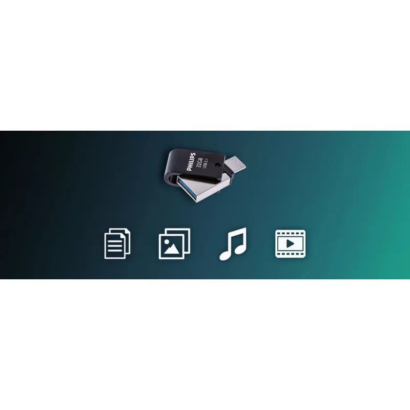 Philips FM32DC152B/00 USB kľúč 32 GB USB Type-C 3.2 Gen 1 (3.1 Gen 1) čierny