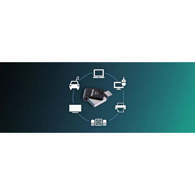 Philips FM64DC152B/00 USB kľúč 64 GB USB Type-C 3.2 Gen 1 (3.1 Gen 1) čierny