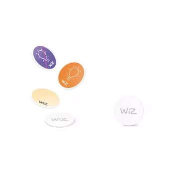 WiZ NFC Tag 4 kusy, bezdrôtové, NFC, biela, IP20, plast, nevyžaduje sa