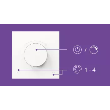 WiZ Smart Dial Switch Philips bezdrôtový Wi-Fi biely batéria 5V