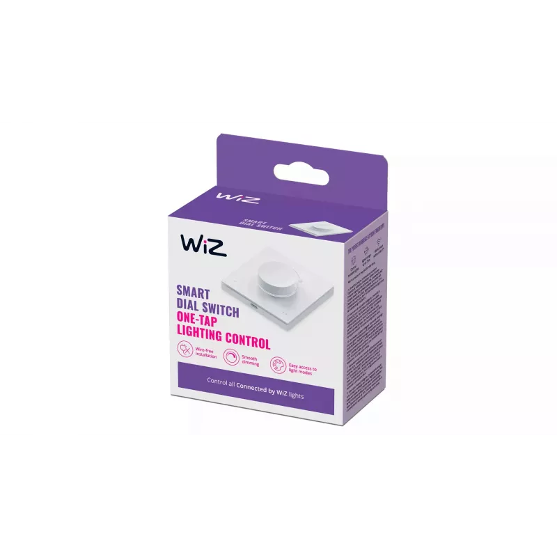 WiZ Smart Dial Switch Philips bezdrôtový Wi-Fi biely batéria 5V