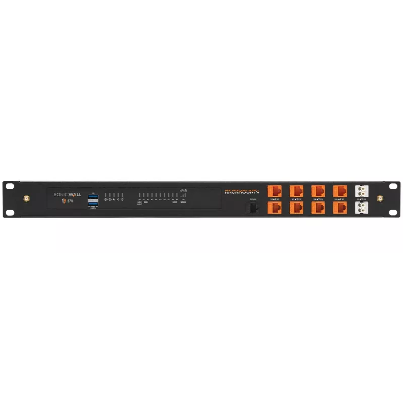 Rackmount IT racková montážna sada pre SonicWall TZ570W RM-SW-T12 1U – kompatibilná 1U racková montáž