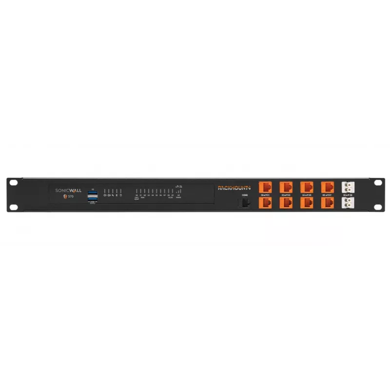 Rackmount IT racková montážna sada pre SonicWall TZ570W RM-SW-T12 1U – kompatibilná 1U racková montáž