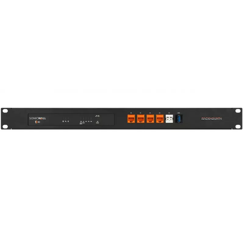 1U racková sada pre SonicWall TZ80 od rackmount it RM-SW-T14 — 1U montážna sada pre SonicWall TZ80 zariadenie