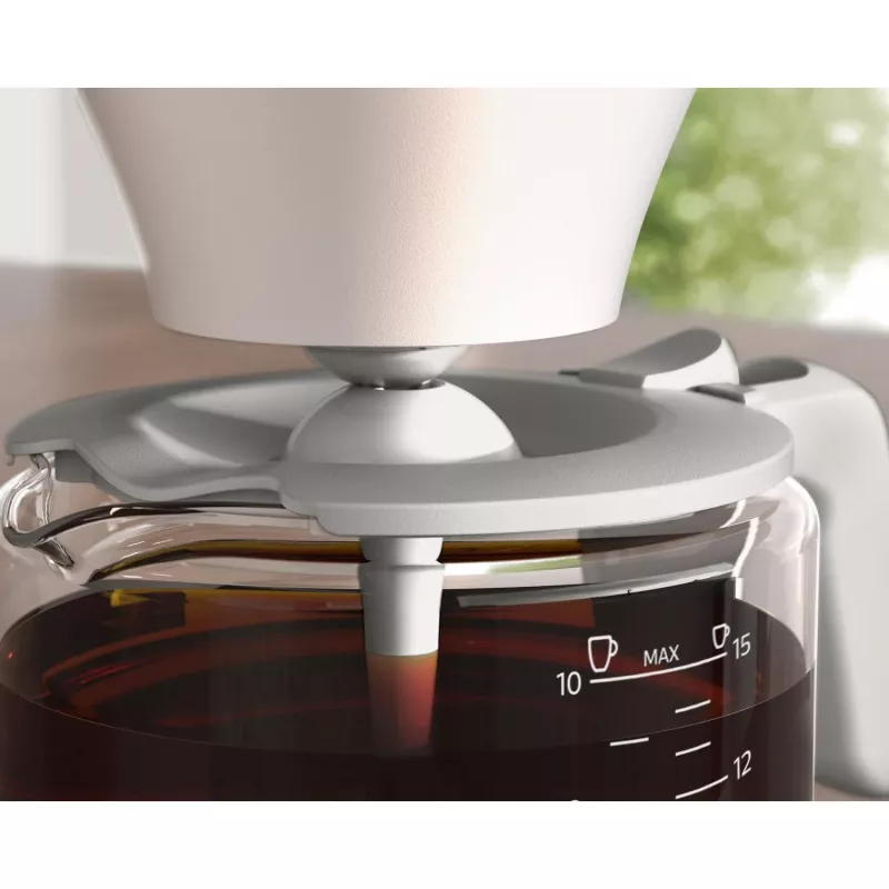 Philips Cafe Gourmet HD5416/00 kávovar na filtrovanú kávu so sklenenou kanvicou, biely