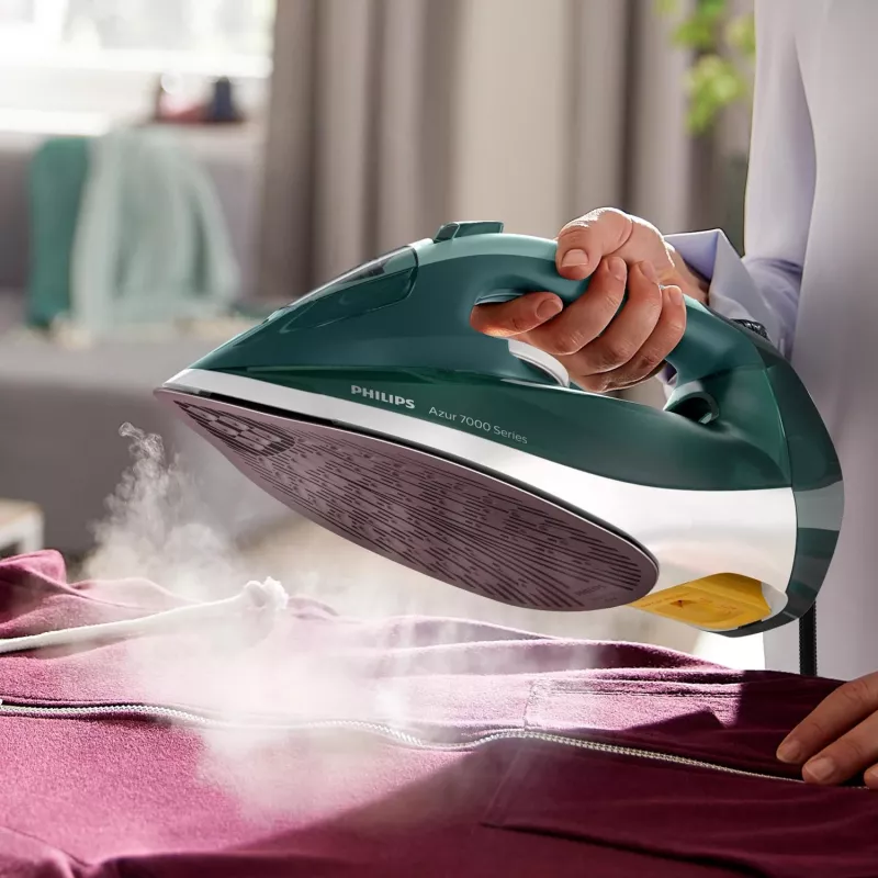 Philips 7000 series DST7031/70 žehlička parná žehlička SteamGlide Plus žehliaca plocha 2800 W zelená, mätová