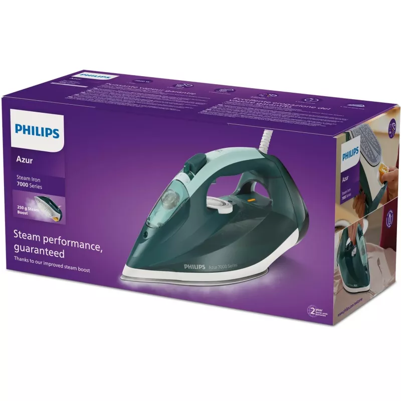 Philips 7000 series DST7031/70 žehlička parná žehlička SteamGlide Plus žehliaca plocha 2800 W zelená, mätová
