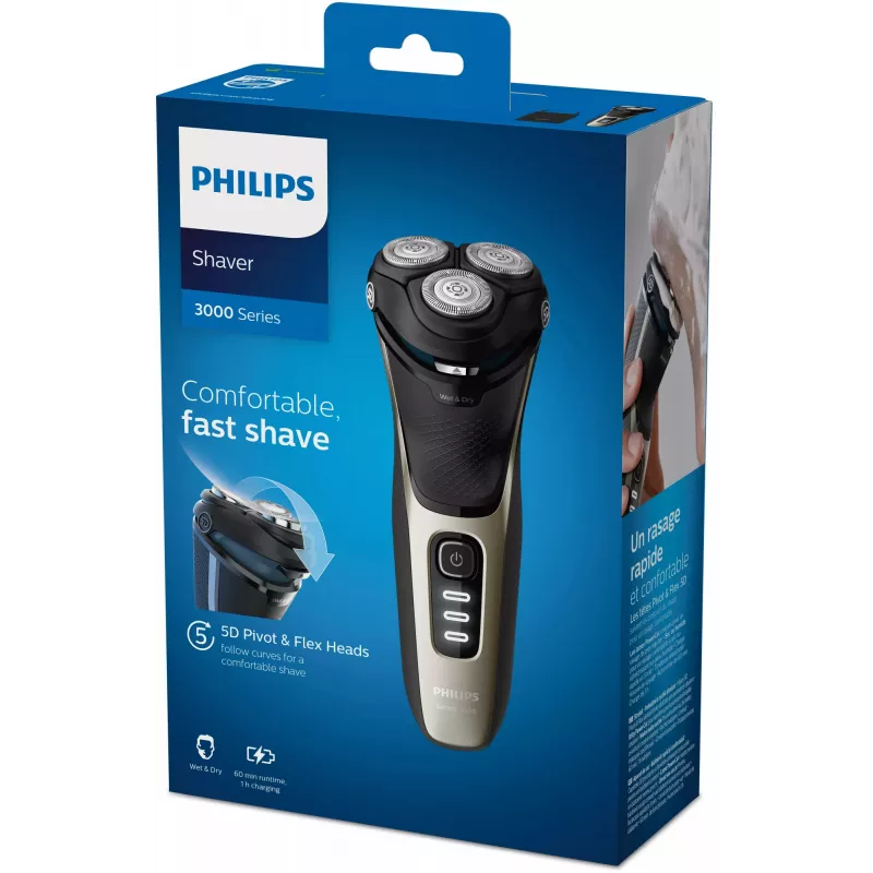 Philips SHAVER Series 3000 S3230/52 holiaci strojček na mokré alebo suché holenie, Series 3000