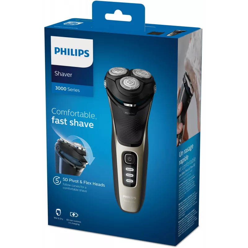 Philips SHAVER Series 3000 S3230/52 holiaci strojček na mokré alebo suché holenie, Series 3000