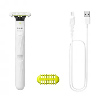 Philips Norelco OneBlade OneBlade QP1924/22 Intimate, integrovaný akumulátor, mokré a suché, biela
