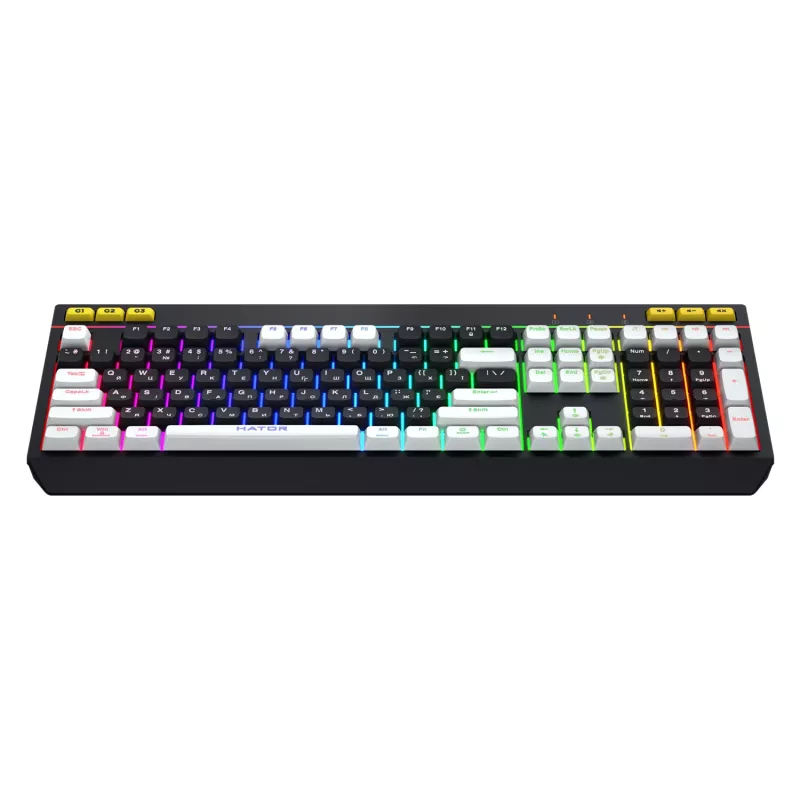 HATOR Icefall klávesnica herná USB QWERTY US English čierna RGB LED