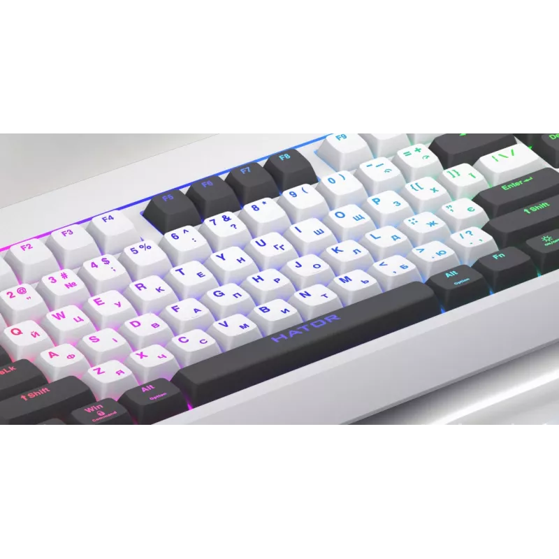 HATOR Icefall klávesnica herná USB QWERTY US English čierna RGB LED