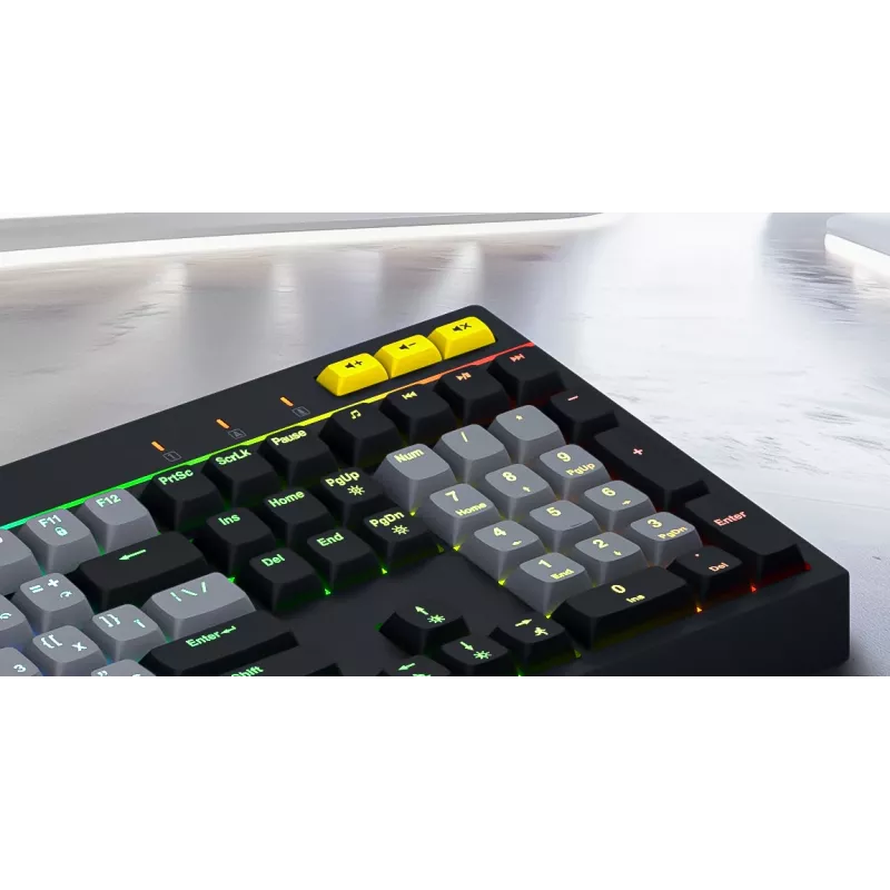 HATOR Icefall klávesnica herná USB QWERTY US English čierna RGB LED