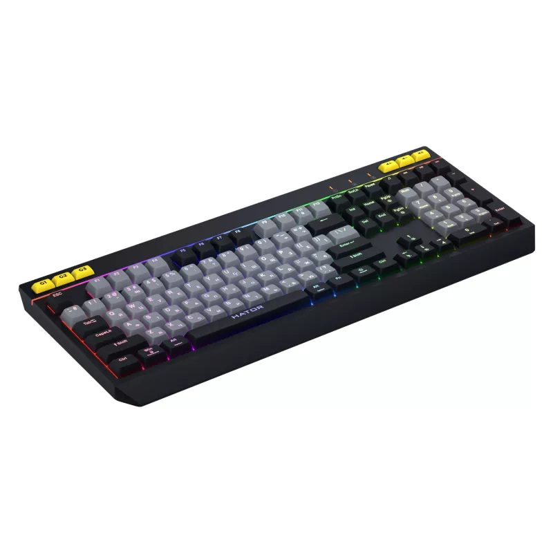 HATOR Icefall klávesnica herná USB QWERTY US English čierna RGB LED