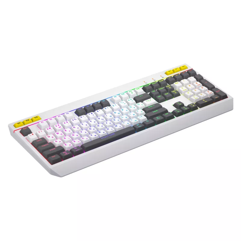 HATOR Icefall klávesnica herná USB QWERTY US English biela Full-Size RGB LED
