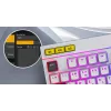 HATOR Icefall klávesnica herná USB QWERTY US English biela Full-Size RGB LED