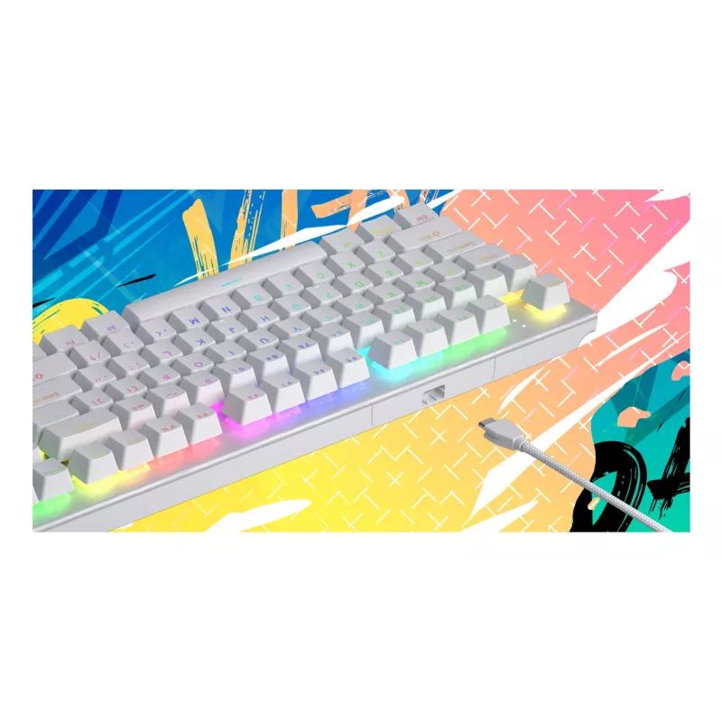 HATOR Gravity X TKL klávesnica herná USB QWERTY US English biela