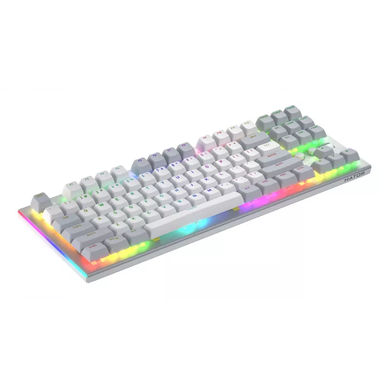 HATOR Gravity TKL klávesnica herná USB QWERTY US English biela