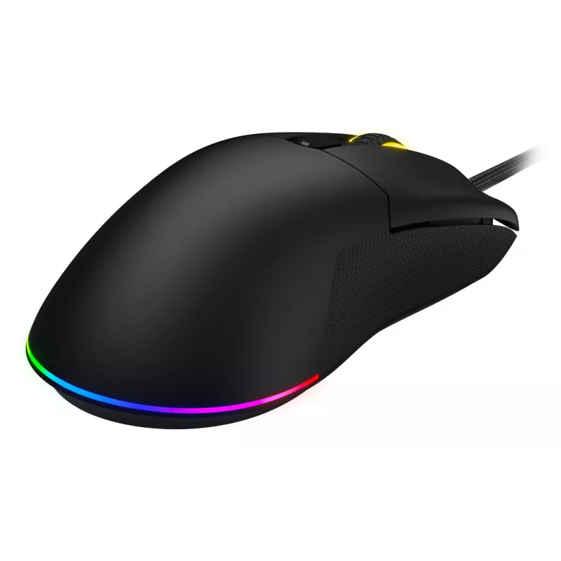 HATOR Pulsar 3, čierna – optické žlté 100M spínače PixArt PMW 3311 (HTM610)
