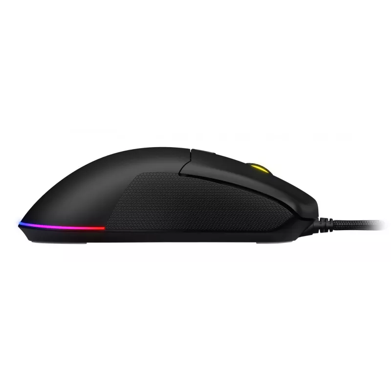 HATOR Pulsar 3, čierna – optické žlté 100M spínače PixArt PMW 3311 (HTM610)