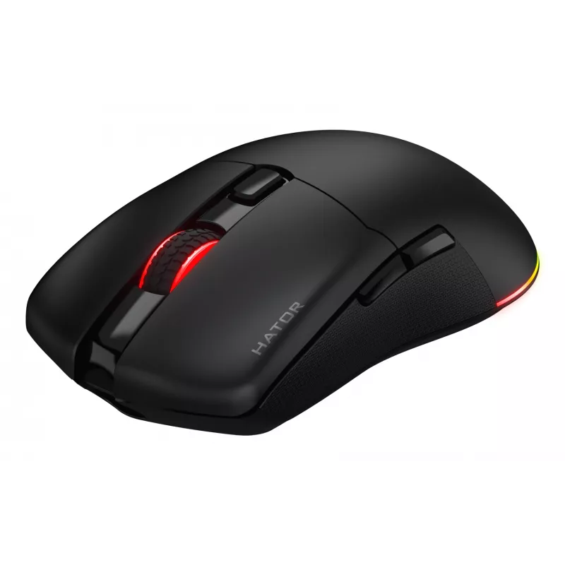 HATOR Pulsar 3 Wireless, čierna - optické žlté 100M spínače PixArt PMW 3311 (HTM630)