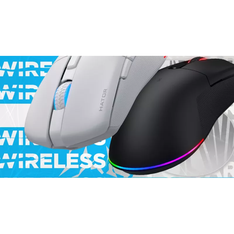 HATOR Pulsar 3 Wireless, čierna - optické žlté 100M spínače PixArt PMW 3311 (HTM630)