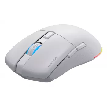 HATOR Pulsar 3 Wireless, biela - optické žlté 100M spínače PixArt PMW 3311 (HTM631)