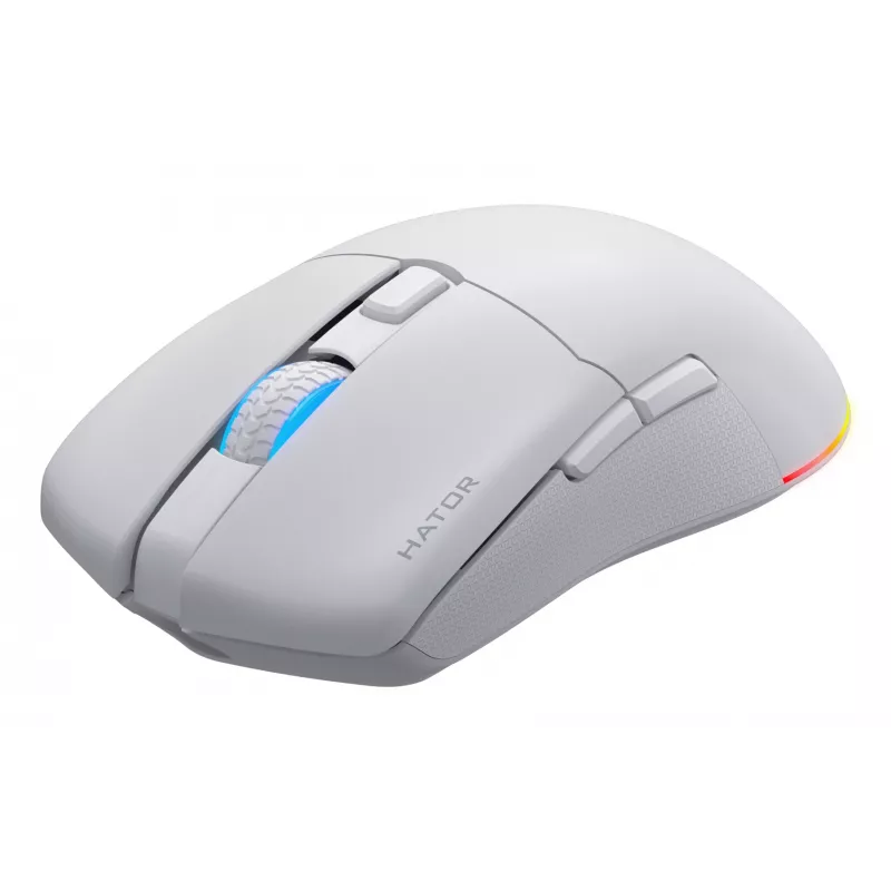 HATOR Pulsar 3 Wireless, biela - optické žlté 100M spínače PixArt PMW 3311 (HTM631)