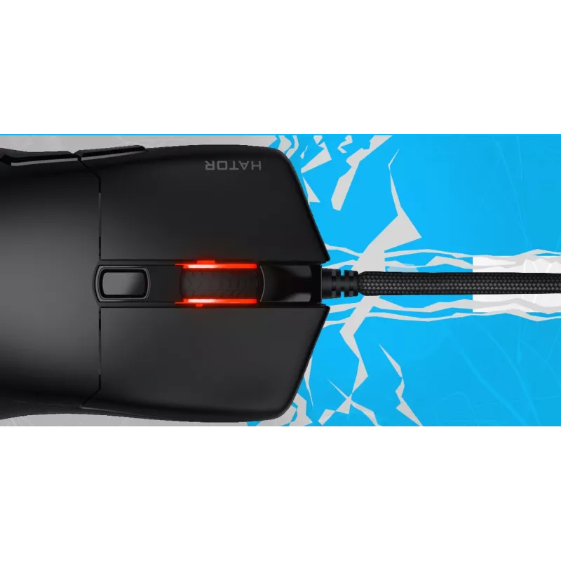 HATOR Pulsar 3 Wireless, biela - optické žlté 100M spínače PixArt PMW 3311 (HTM631)