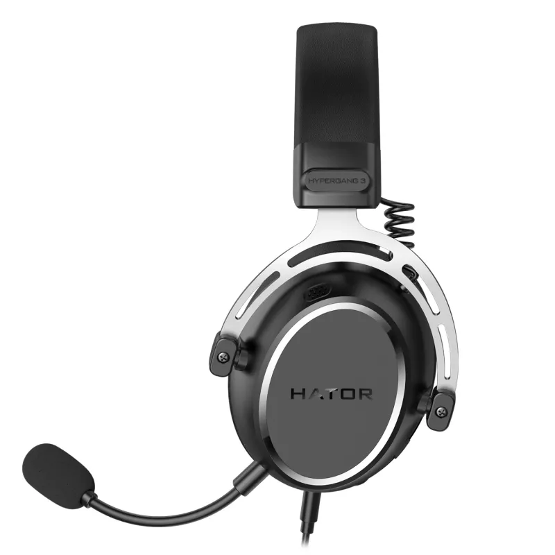 HATOR HYPERGANG 3 Hi-Res headset káblový s hlavovým mostom herný USB Type-C / USB Type-A čierny