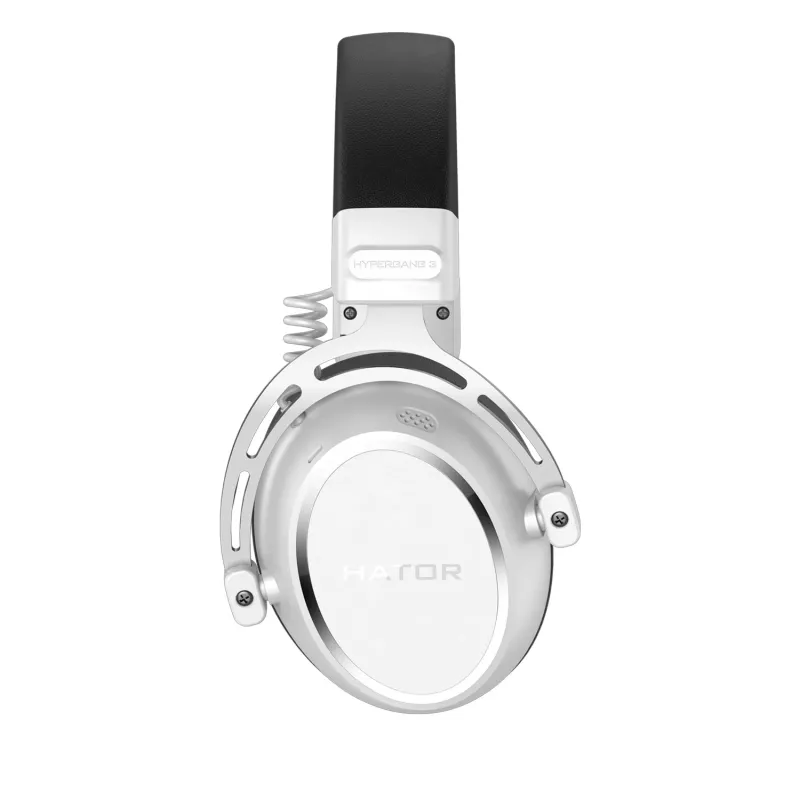 HATOR HYPERGANG 3 Hi-Res headset káblový s hlavovým mostom herný USB Type-C / USB Type-A biely