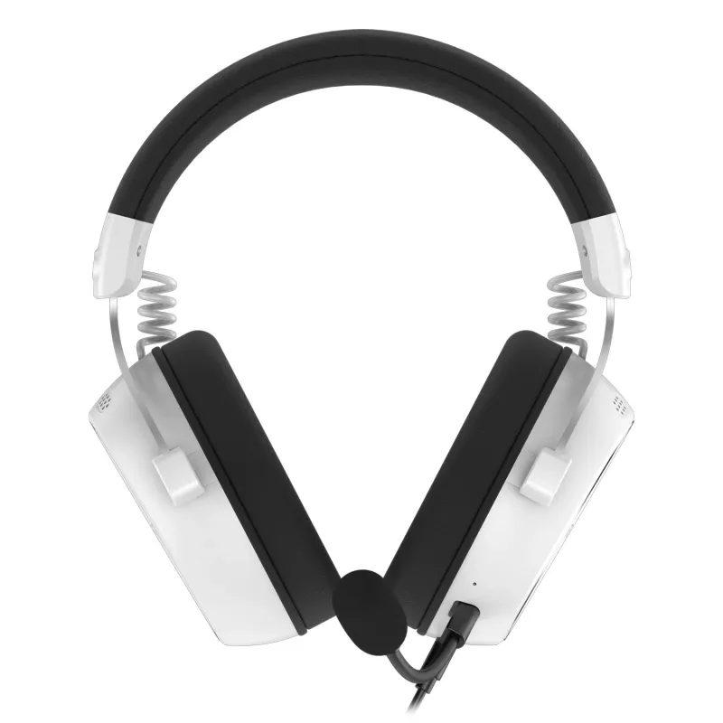 HATOR HYPERGANG 3 Hi-Res headset káblový s hlavovým mostom herný USB Type-C / USB Type-A biely