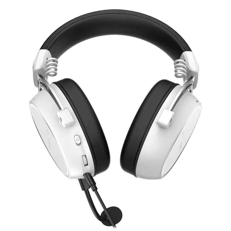 HATOR HYPERGANG 3 Hi-Res headset káblový s hlavovým mostom herný USB Type-C / USB Type-A biely