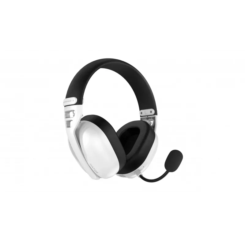 HATOR Hyperpunk 3 bezdrôtový headset káblový a bezdrôtový s hlavovým mostom herný USB Type-C / USB Type-A Bluetooth biely