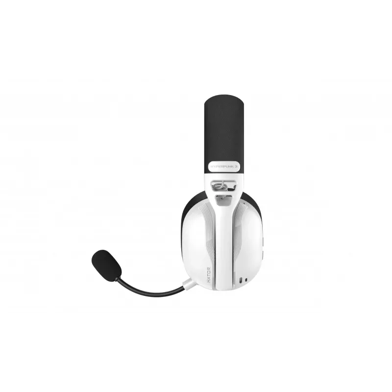 HATOR Hyperpunk 3 bezdrôtový headset káblový a bezdrôtový s hlavovým mostom herný USB Type-C / USB Type-A Bluetooth biely