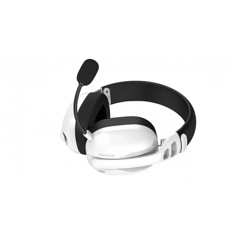 HATOR Hyperpunk 3 bezdrôtový headset káblový a bezdrôtový s hlavovým mostom herný USB Type-C / USB Type-A Bluetooth biely