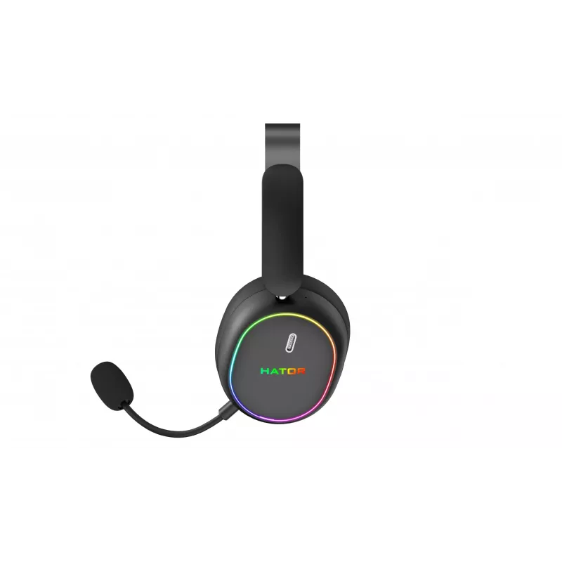 HATOR Phoenix 2 bezdrôtový headset káblový a bezdrôtový s hlavovým mostom herný USB Type-C / USB Type-A Bluetooth čierny