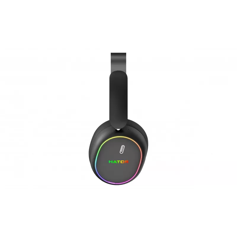 HATOR Phoenix 2 bezdrôtový headset káblový a bezdrôtový s hlavovým mostom herný USB Type-C / USB Type-A Bluetooth čierny