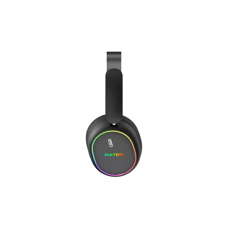 HATOR Phoenix 2 bezdrôtový headset káblový a bezdrôtový s hlavovým mostom herný USB Type-C / USB Type-A Bluetooth čierny