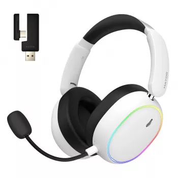 HATOR Phoenix 2 bezdrôtový headset káblový a bezdrôtový s hlavovým mostom herný USB Type-C / USB Type-A Bluetooth biely