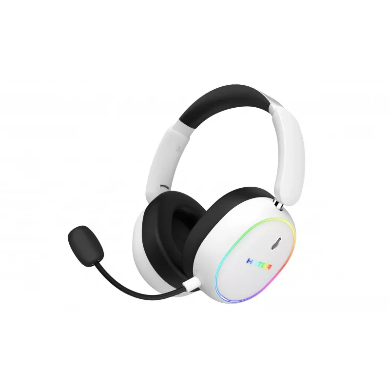 HATOR Phoenix 2 bezdrôtový headset káblový a bezdrôtový s hlavovým mostom herný USB Type-C / USB Type-A Bluetooth biely