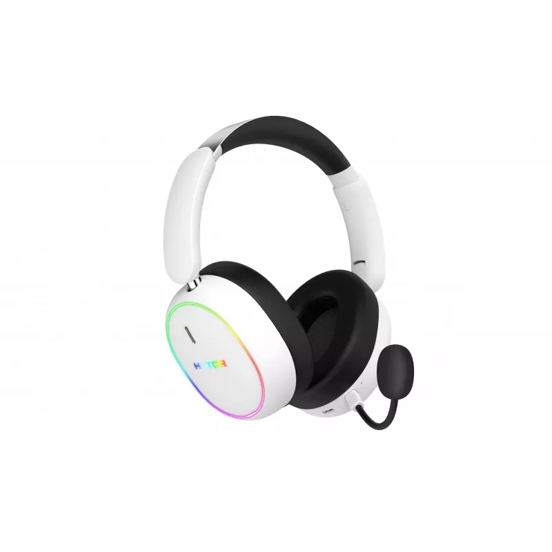 HATOR Phoenix 2 bezdrôtový headset káblový a bezdrôtový s hlavovým mostom herný USB Type-C / USB Type-A Bluetooth biely