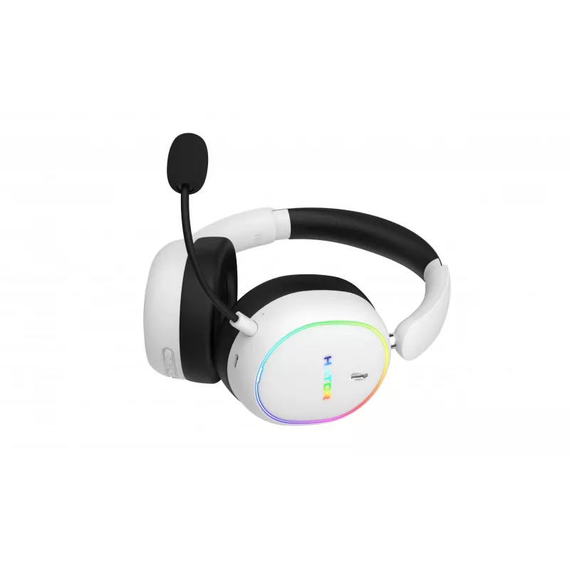 HATOR Phoenix 2 bezdrôtový headset káblový a bezdrôtový s hlavovým mostom herný USB Type-C / USB Type-A Bluetooth biely