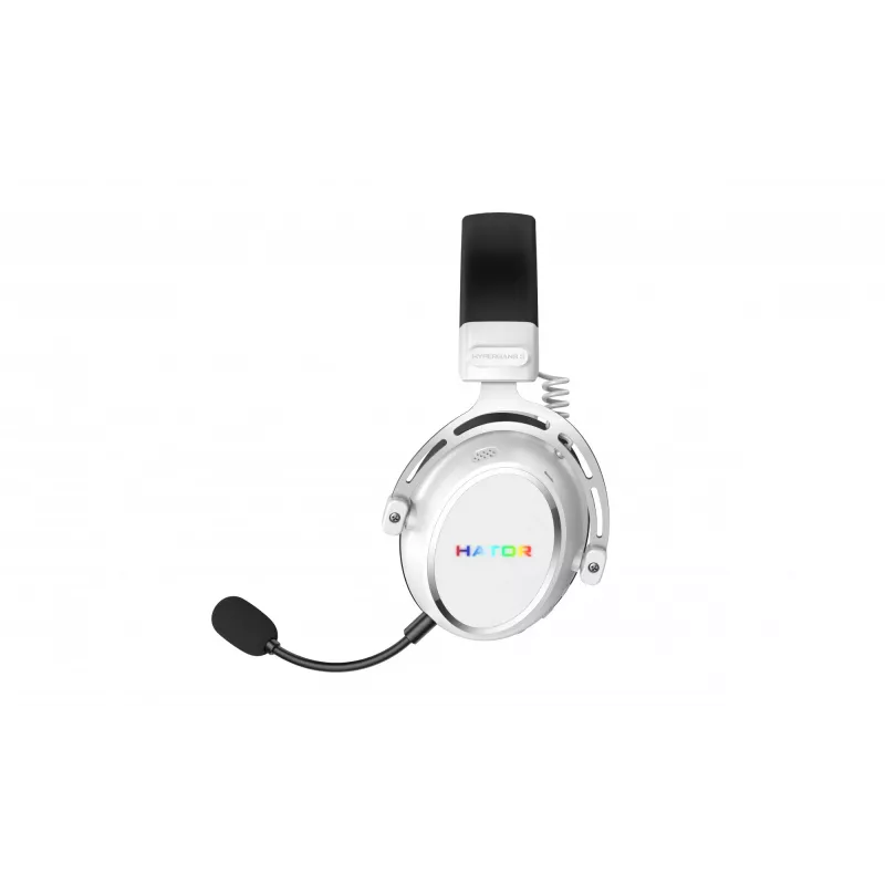 HATOR Hypergang 3 bezdrôtový headset s hlavovým mostom herný USB Type-C / USB Type-A Bluetooth biely