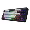 HATOR Rockfall 3 TKL Wireless, čierna, QMK/VIA, OMA profil bielo-čierne keycapy klávesnica - lineárne mechanické hotswap spínače - US - ANSI rozloženie (HTK850)
