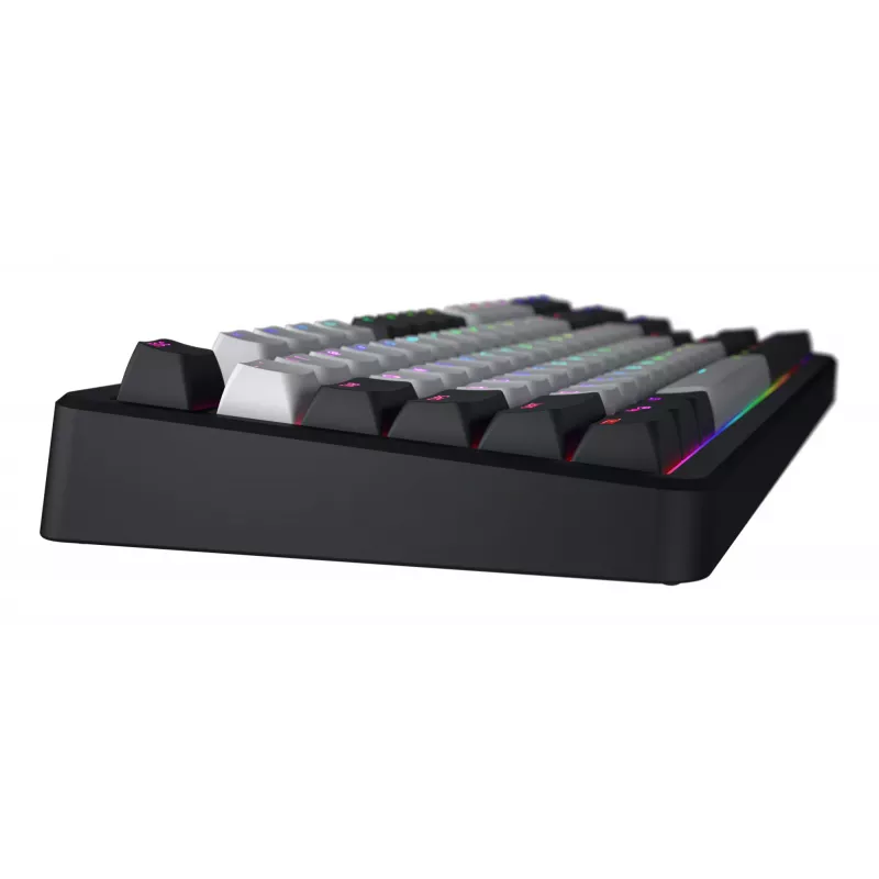 HATOR Rockfall 3 TKL Wireless, čierna, QMK/VIA, OMA profil bielo-čierne keycapy klávesnica - lineárne mechanické hotswap spínače - US - ANSI rozloženie (HTK850)