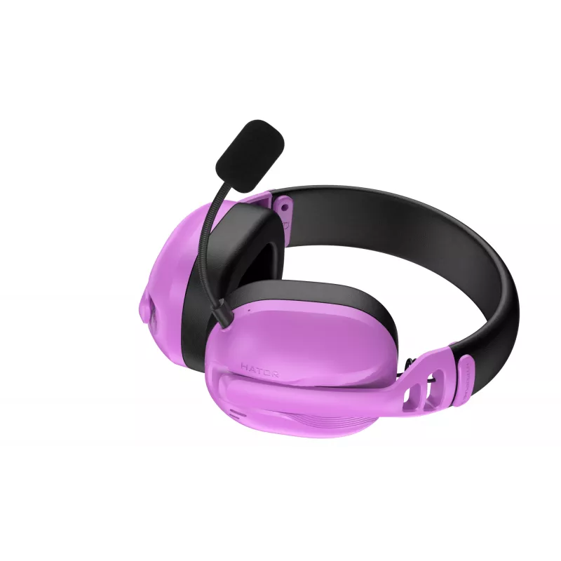 HATOR Hyperpunk 3 bezdrôtový headset káblový a bezdrôtový s hlavovým mostom herný USB Type-C / USB Type-A Bluetooth fialový