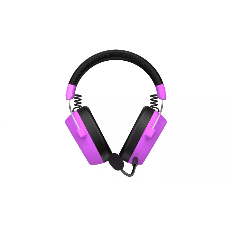 HATOR Hypergang 3 bezdrôtový headset s hlavovým mostom herný USB Type-C / USB Type-A Bluetooth fialový