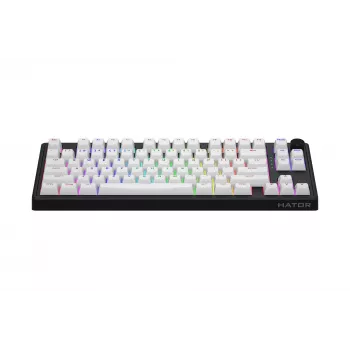 HATOR Skyfall Wireless 80 klávesnica herná USB + RF Wireless + Bluetooth QWERTY US English čierna, biela